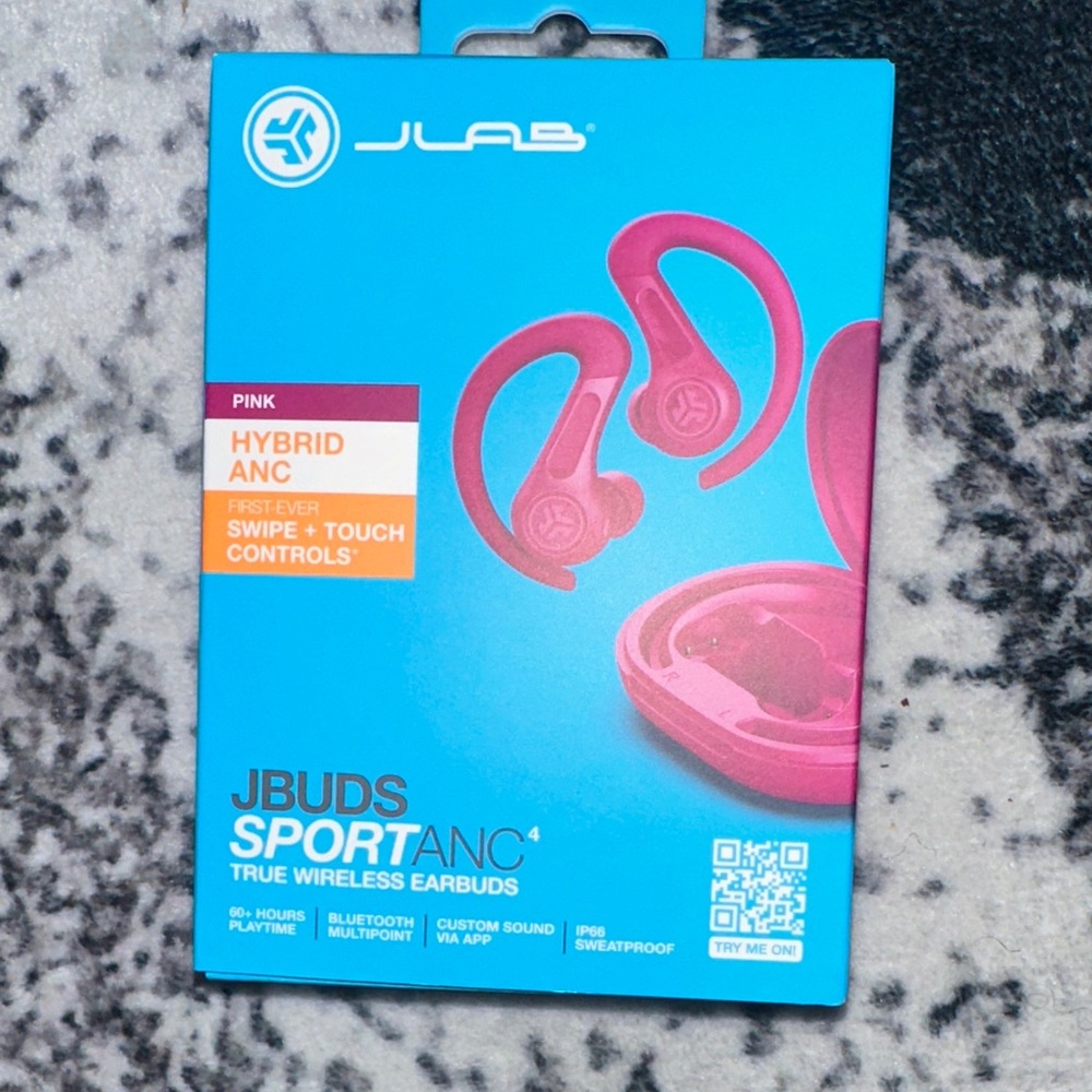 JLab JBuds Sport ANC True Wireless Earbuds - Pink